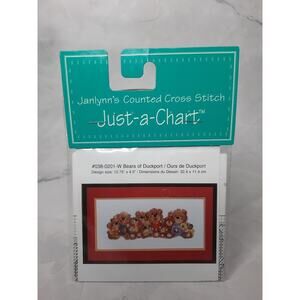 2004 Janlynn's Counted Cross Stitch Just A Chart Bears of Duckport